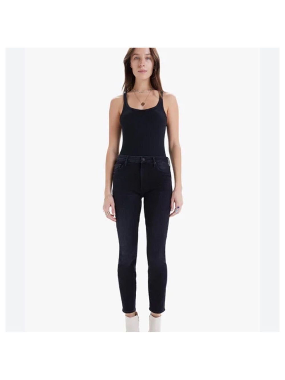MOTHER high waisted ankle looker jeans in encounters at night size 26